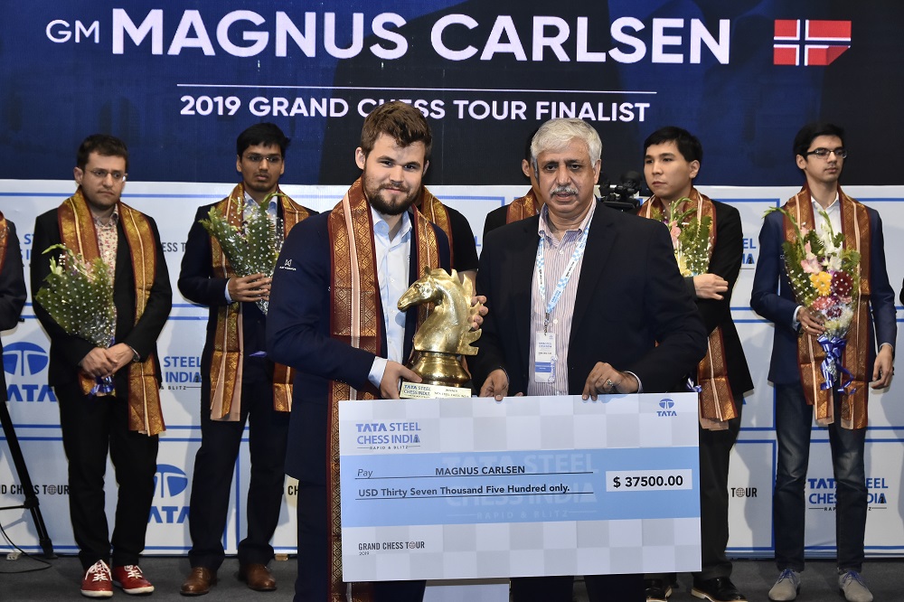 MAGNUS CARLSEN WINS TATA STEEL CHESS INDIA – RAPID & BLITZ 2019