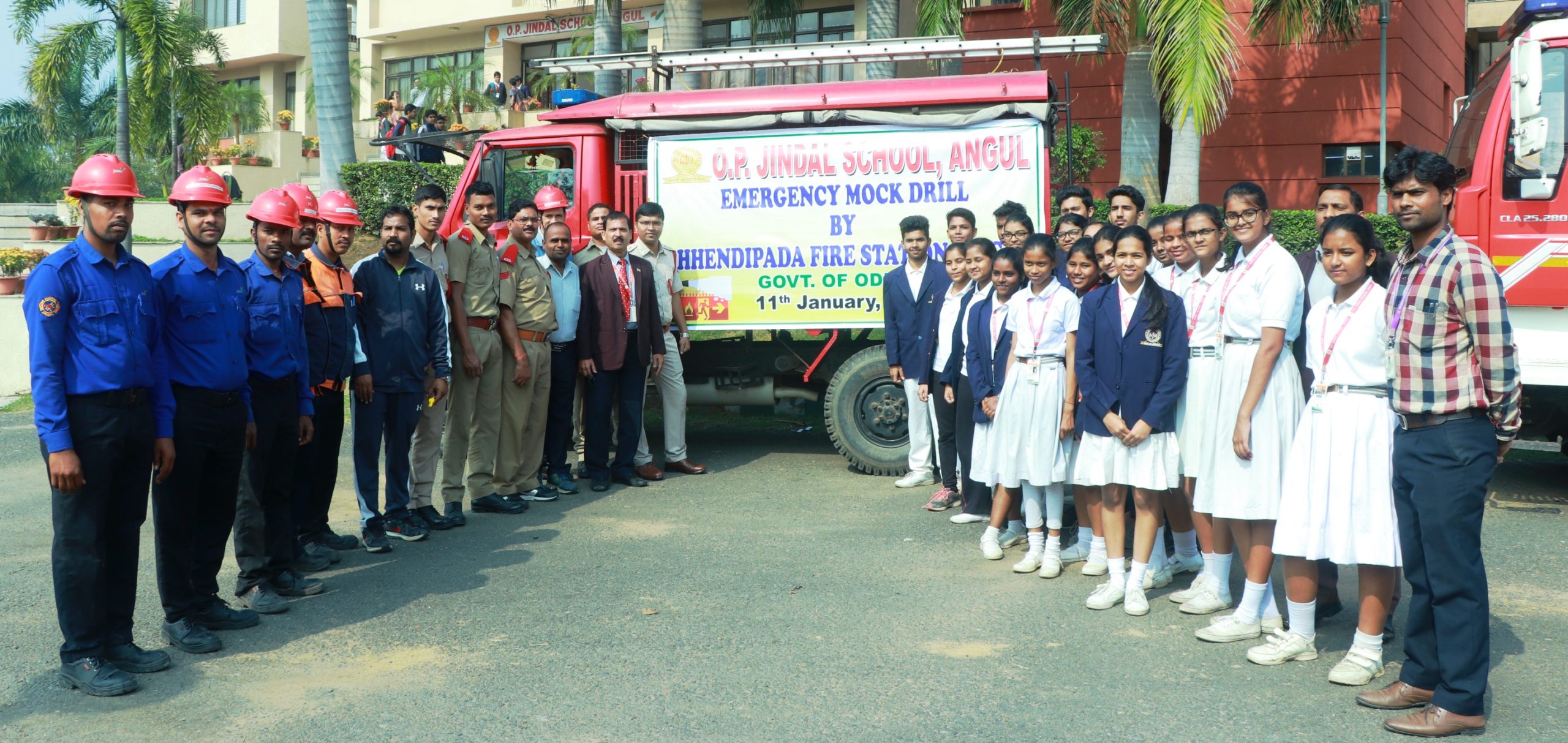 Fire Drill at O.P. Jindal School