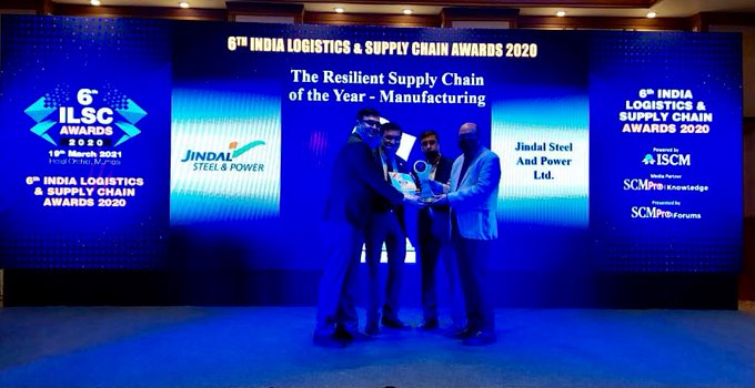 JSPL Bags prestigious the Resilient Supply Chain of the year – Manufacturing Award